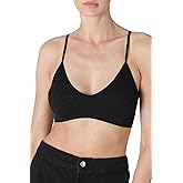 NIKIBIKI Women Seamless Ribbed V-Neck Bralette, Made in U.S.A, One Size