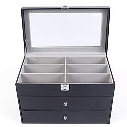 Eapmic 3 layer 24 Slots Eyeglass Sunglass Storage