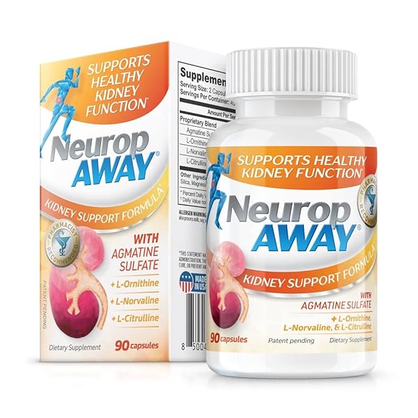 NEUROPAWAY KIDNEY SUPPORT SUPPLEMENT WITH AGMATINE SULFATE, L-NOVALINE, L-ORNITHINE, L-CITRULLINE PROVIDES FAST, POWERFUL KIDNEY SUPPORT, 60CT