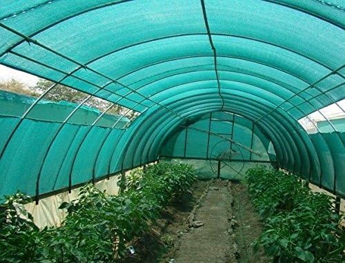 Unique Plastic Agro Shade Net with Gripping Clip, Green (5MX10M)
