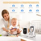 BOIFUN Baby Monitor 2026 Upgraded No WiFi 2 inch Screen Night Vision view 2