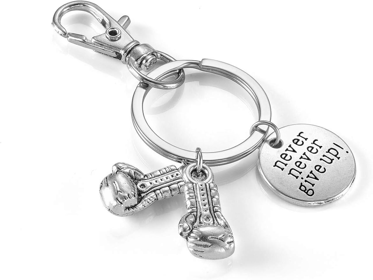 JSDDE Boxing Glove Pendant Key Ring, Metal Keychain with Unique Design for Any Occasion, Silver, Schlüsselanhänger - Image 5