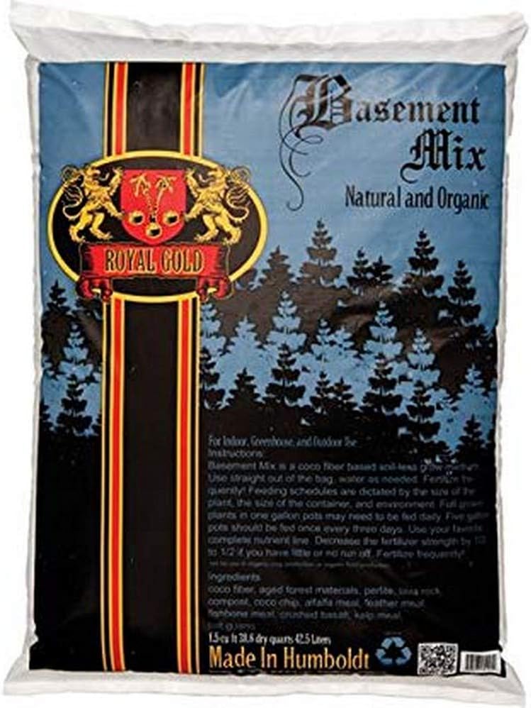 Royal GoldBasement Mix Flexible All Purpose Potting Soil, 1.5 Cubic Foot - for Indoor Gardening, Planting Containers or Greenhouse Gardens, Features Dry Amendments