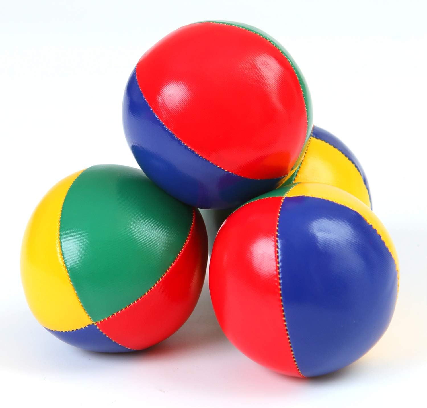 ELCOHO 4 Pack Round Juggling Balls Smooth and Soft Juggle Balls with a