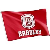 Desert Cactus Bradley University BU Flag - 3 x 5 Feet Braves Banner, Indoor/Outdoor Durable Fabric, 100% Polyester Design (Style 1)