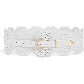 XZQTIVE Women Wide Belt For Dresses Vintage Chunky Belts Thick Leather Waist Belt With Prong Buckle