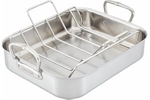 Hestan Provisions – 16.5" Classic Clad Roaster with Stianless Steel Rack