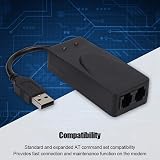 ASHATA USB 2.0 to Dual Port RJ11 Ethernet Adapter 56k Fax Modem Win 7/10 view 5