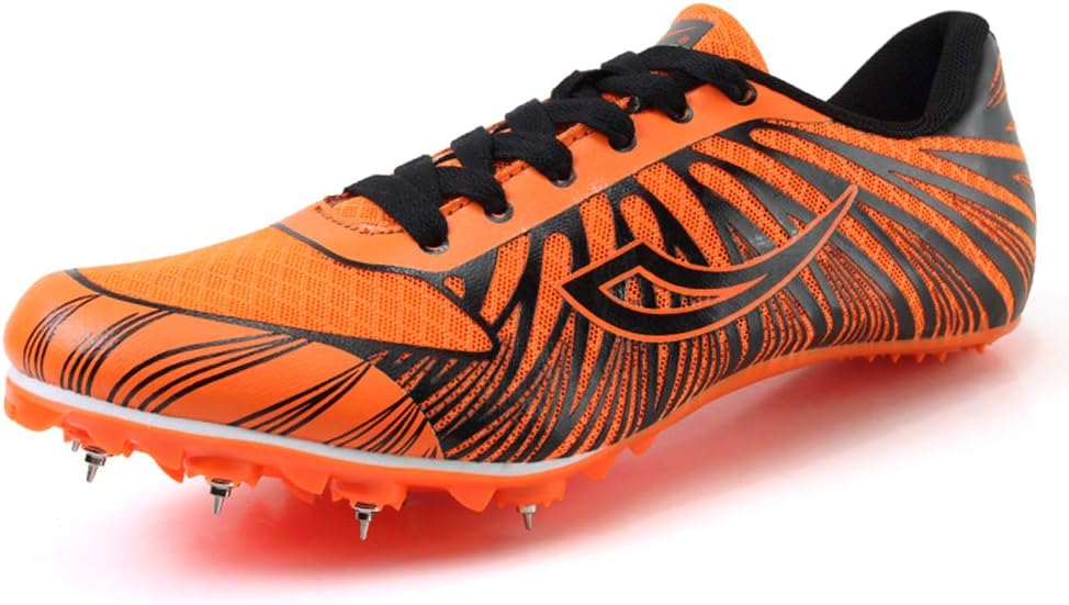Women's Men's Track and Field Sneaker Spikes Track Shoes Athletics Racing Distance Sprint Running High Jump Shoes for Youth, Teens, Kids, Boys and Girls โฆ