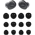 ALXCD Ear Tips Compatible with JBL Vibe 100 TWS in-Ear Headphones, 6 Pairs S/M/L Sizes Replacement Soft Silicone Earbud Tips Eartips, Compatible with JBL Vibe 100 TWS，Black