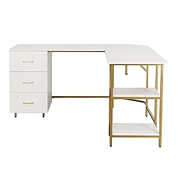 Techni Mobili L Shaped Desk - Two-Toned Computer
