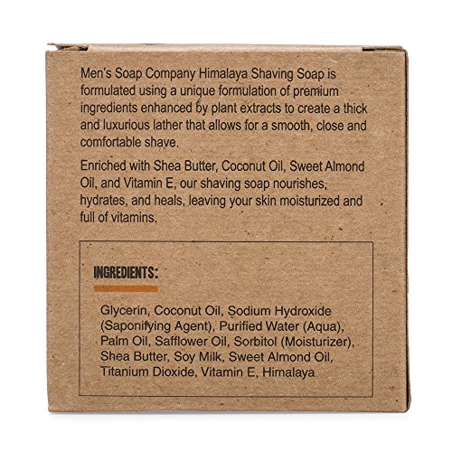 Men’s Soap Company Shaving Soap for Men and Women 4.0 oz Refill Puck