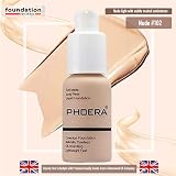 Glamza PHOERA Foundation Concealer Full Coverage Matte 30ml Nude 102 UK view 2