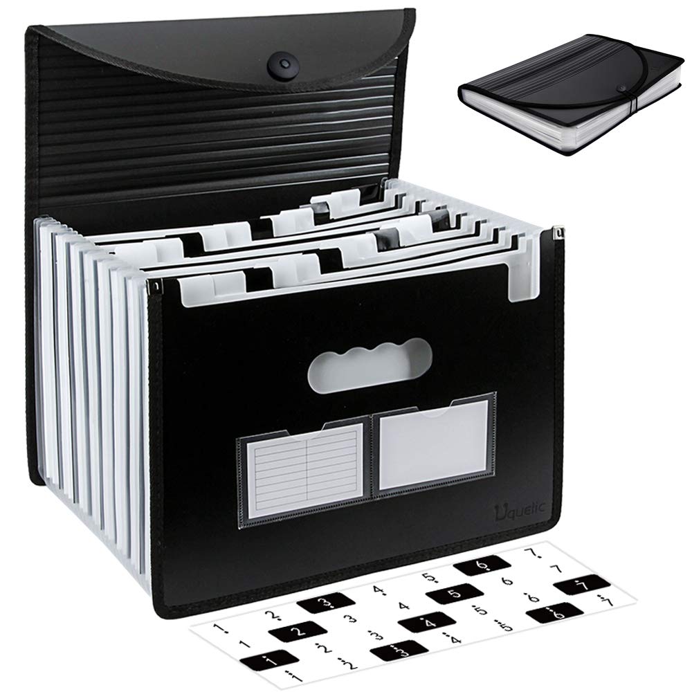 Buy Uquelic Piano Key Accordion File Folder / 24 Pockets Expanding