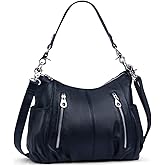 HESHE Genuine Leather Purses for Women Shoulder Hobo Bag Crossbody Satchel Handbags Designer Ladies Totes Purse