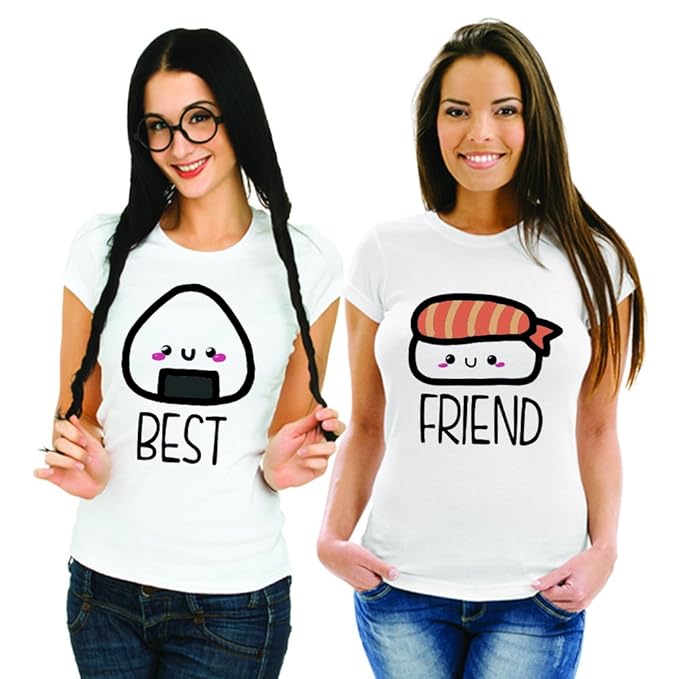 Coppia Di T Shirt Magliette You And Me Best Friend Sushi 1