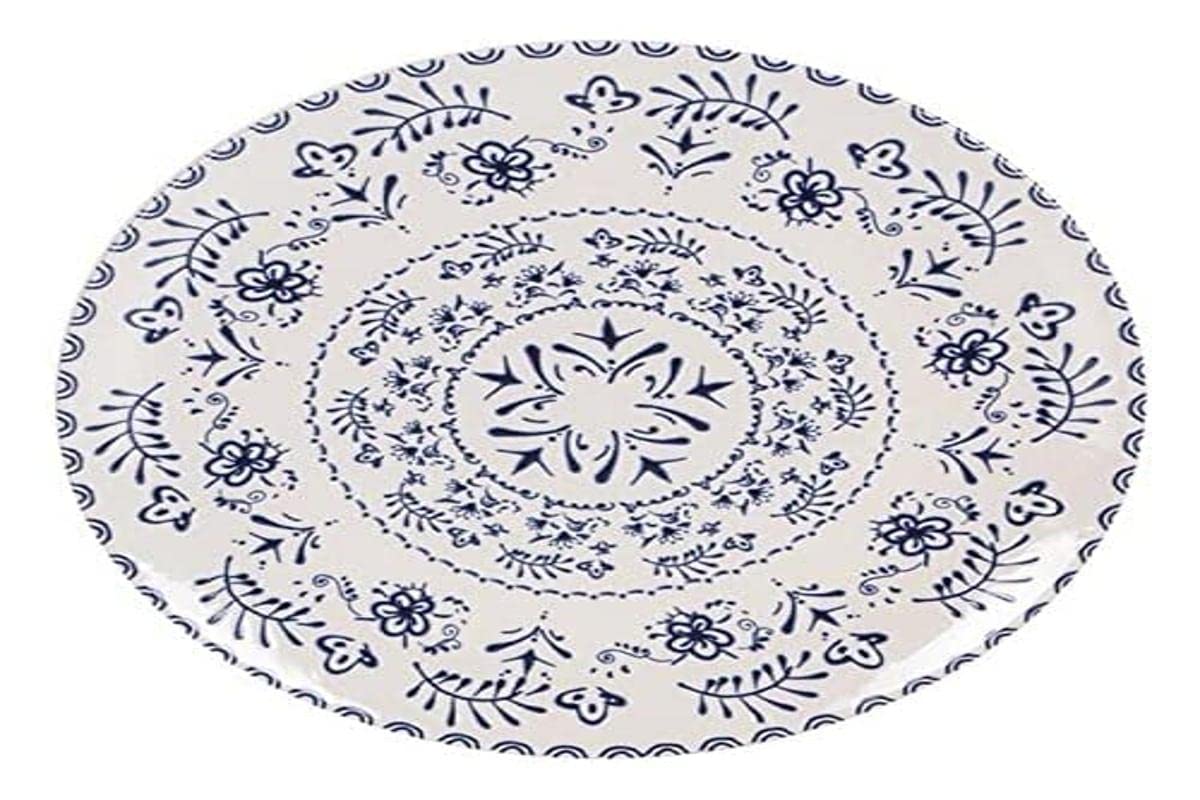 La Mediterránea S2206814 Flat Plate, Blur Monaco Gloss, Porcelain, 26 cm