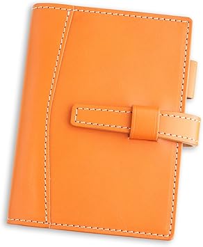 Amazon ブラン クチュール Blanccouture 本革システム手帳 A6正寸サイズ 15ミリリング 国産フルタンニンドレザー A6自作リフィル148mm 105mm用 地中海オレンジ システム手帳 文房具 オフィス用品