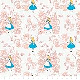 Disney Alice in Wonderland Golden Afternoon Toile In Pink Blush Fabric From Camelot By the Yard