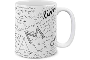 MUGBREW Math Equations Whiteboard Ceramic Coffee Mug Tea Cup, 11 OZ
