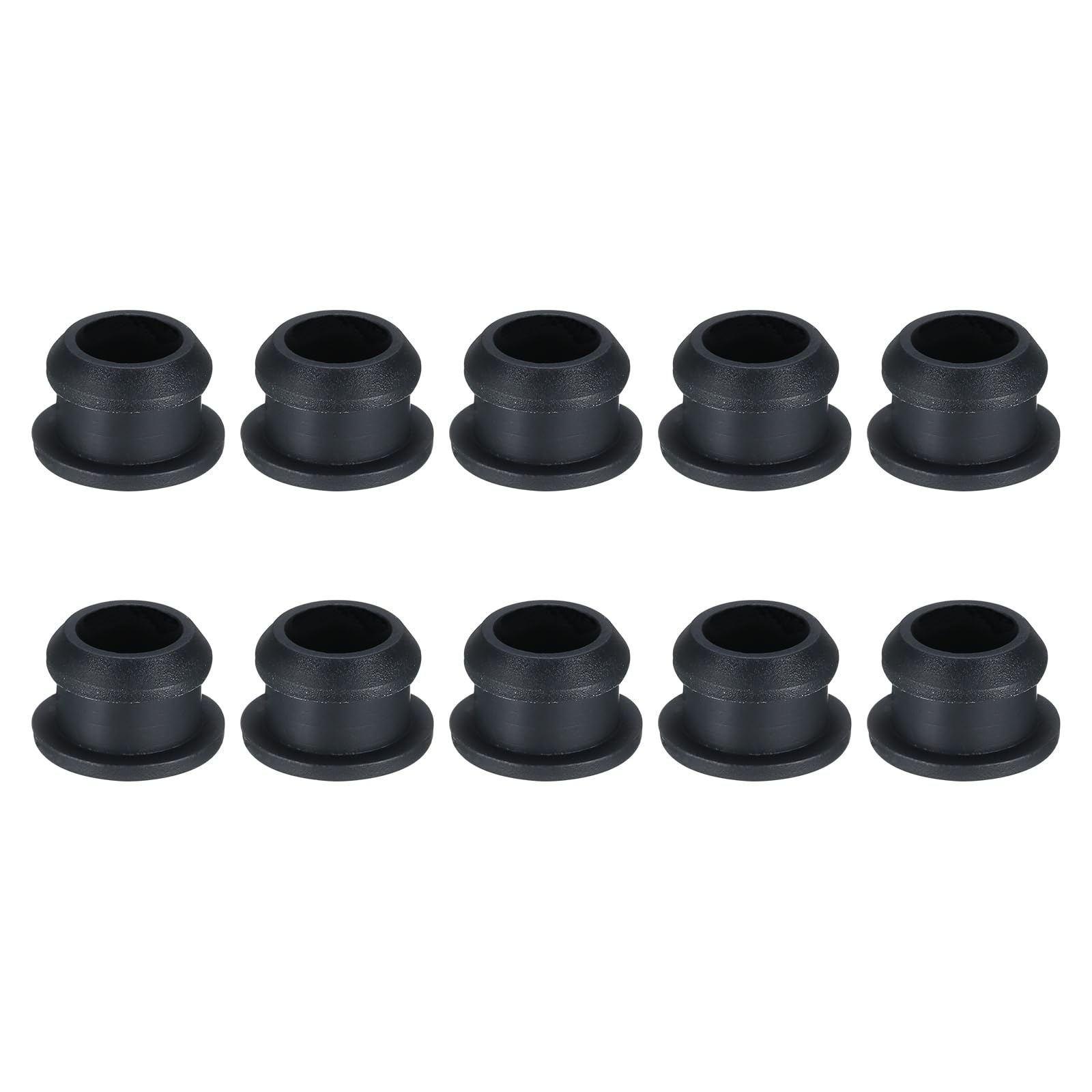 Rebower Snap in Locking Hole Plugs Rubber Panel Seal Cover Drilled Silicone Caps, [for Kitchen Rubber, Waterproof Sealing Plugs] - 13mm/0.51in/Black/10Pcs