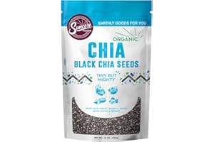 Suncore Foods Organic Black Chia Seeds, Gluten-Free, Non-GMO, 15oz (1 Pack)