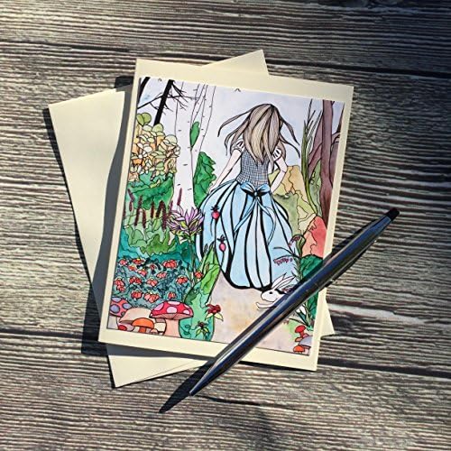 Alice in Wonderland Original Watercolor - Ivory Note Card