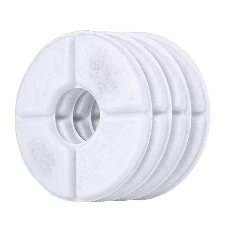 fgyhtyjuu 4PCS / Set Katze Wasserbrunnen relacement Filter Aktivkohle-Wasser-Zufuhr Filter für Haustier-Blumen-Wasser-Brunnen