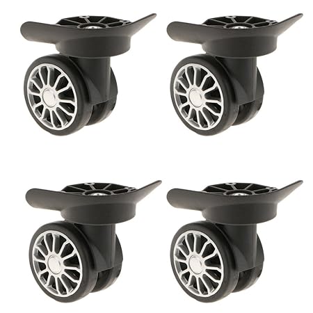 Sharplace Universal Ersatz Räder Rollen für Reisekoffer, 4er-Pack, schwarz