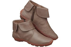 Dbzhuyn Women's Arch Support Ankle Boots Flat Heel Comfy Lace up Side Zip Vintage Booties Fashion Casual Walking Short Boots Slip On Sneaker Boots Women Footwear Fall Winter Outdoor Flat Shoes