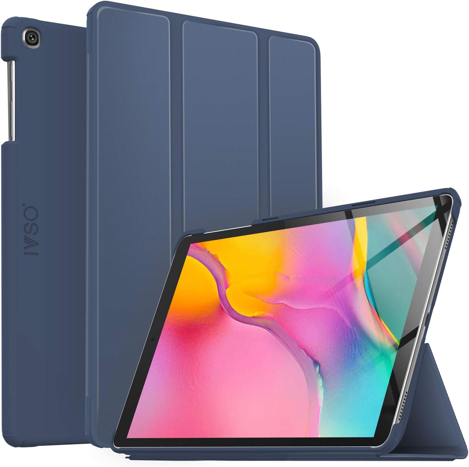 IVSO Cover Case for Samsung Galaxy Tab A T510/T515 2019, Slim PU Cover Case for Samsung Galaxy Tab A 10.1 T510/T515 2019, Stone
