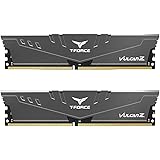 TEAMGROUP T-Force Vulcan Z DDR4 16GB Kit (2x8GB) 3200MHz (PC4-25600) CL16 Desktop Memory Module Ram (Gray) - TLZGD416G3200HC1