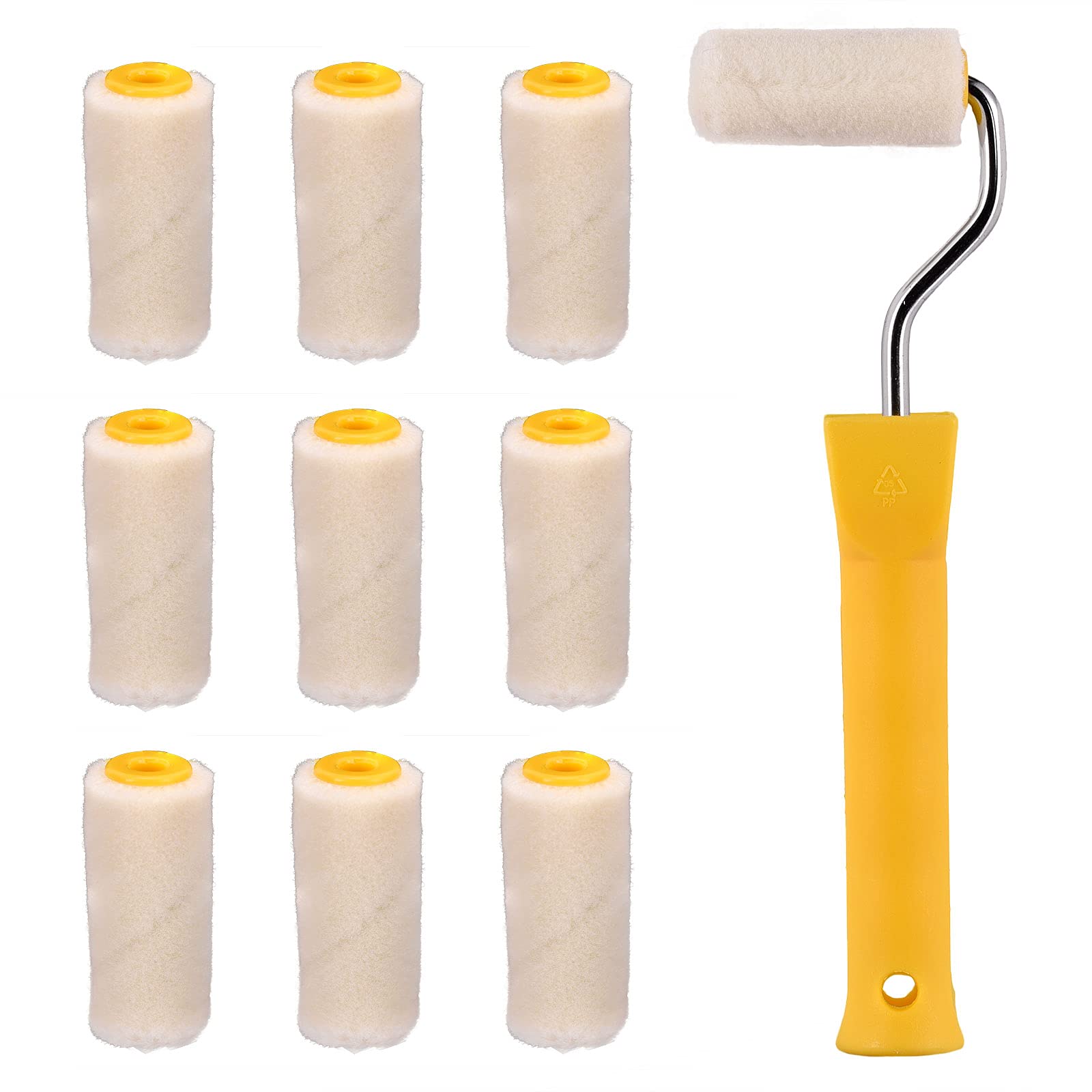Carkio Flat Sponge Small Roller Brush Set 2 Inch Imported High-Density Wall Painting Repair Paint Roller Glue Brush