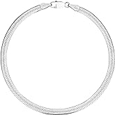 Savlano 925 Sterling Silver Herringbone Flat Snake Magic Chain Bracelet For Women & Men - Made in Italy Comes With a Gift Box