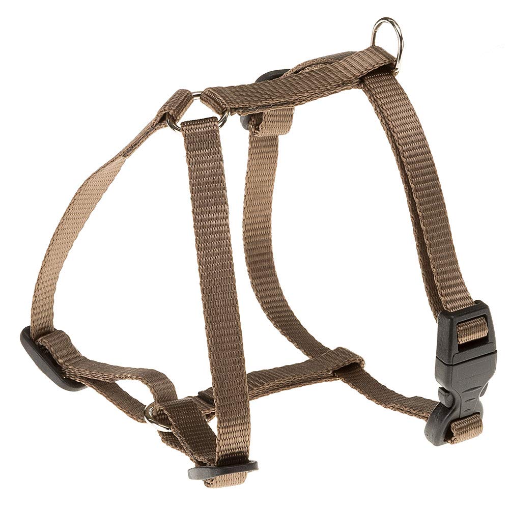 Ferplast Small Dog Harness CHAMPION S, Cat Harness Adjustable in 3 Points, Easy to Wear, Chest 30-46 cm. Brown