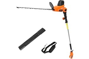 GARCARE Electric Hedge Trimmers, Corded 4.8A Pole Hedge Trimmer with 18 inch Laser Cut Blade