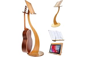 Sheet Music Stand,Bamboo Sheet Music Stand,Wooden Guitar Stand,Guitar Violin Music Stand,Traditional Wooden Artisanship,Sturd