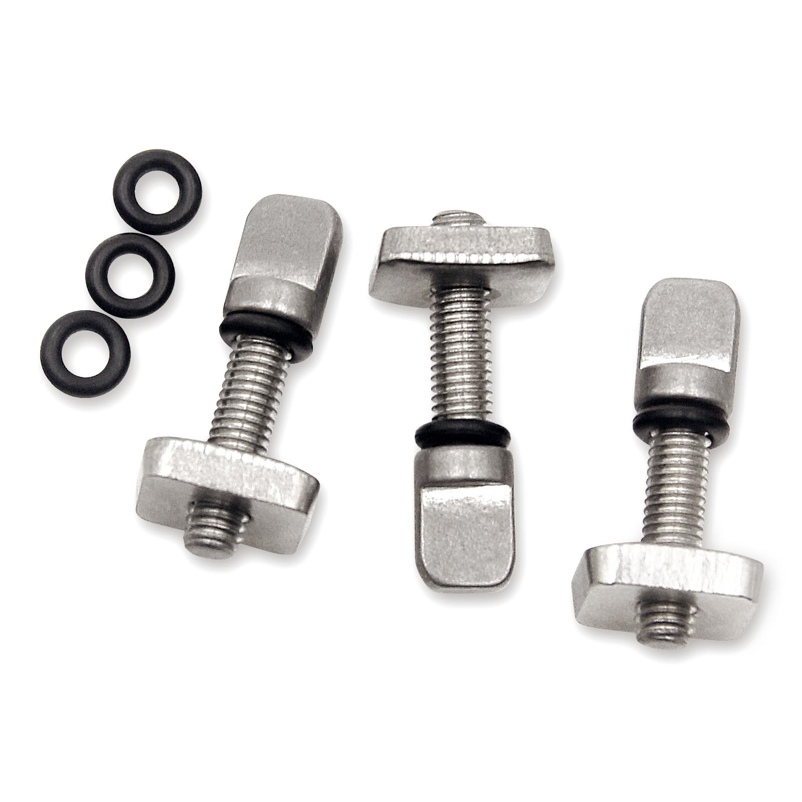 Abahub SUP Paddle Board Fin Screws 3 or 6 Pack - 316 Stainless Steel Replacement Fins Box Screw and Plate with Extra O Rings for SUP Inflatable Stand Up Paddleboard Surfboard Longboard