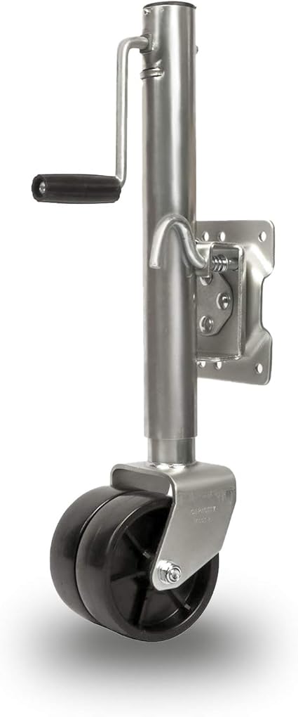 Uyoyous Swivel Trailer Tongue Jack With 6inch Dual Wheel 1500 Lbs Capacity Lift Swing Back Marine Rv Boat Trailer Jack Amazon In Sports Fitness Outdoors