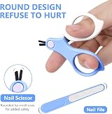 Vicloon 4 in 1 Baby Nail Kit Scissors Clippers Nail File Tweezers Portable Case view 4