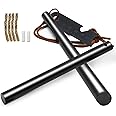 BCHARYA Fire Starter Survival Tool, Ferro Rod Kit with Leather Neck Lanyard and Multi-Tool Striker, Flint and Steel Survival Igniter with Tinder Rope and Tab for Camping, Hiking and Emergency