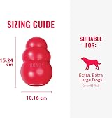 KONG Classic Stuffable Dog Toy Red Rubber XX-Large Durable Chew Toy view 4