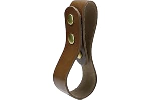 Atoomtuzs Cowhide Leather Whip Holster -Thick Grain Leather Whip Holder Indiana Jones Whip Holder,Brown BullWhip Belt Holster Handmade for Cowboy