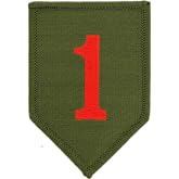 United States Army 1st Infantry Division, Full Color, Embroidered Patch with Iron-On Adhesive