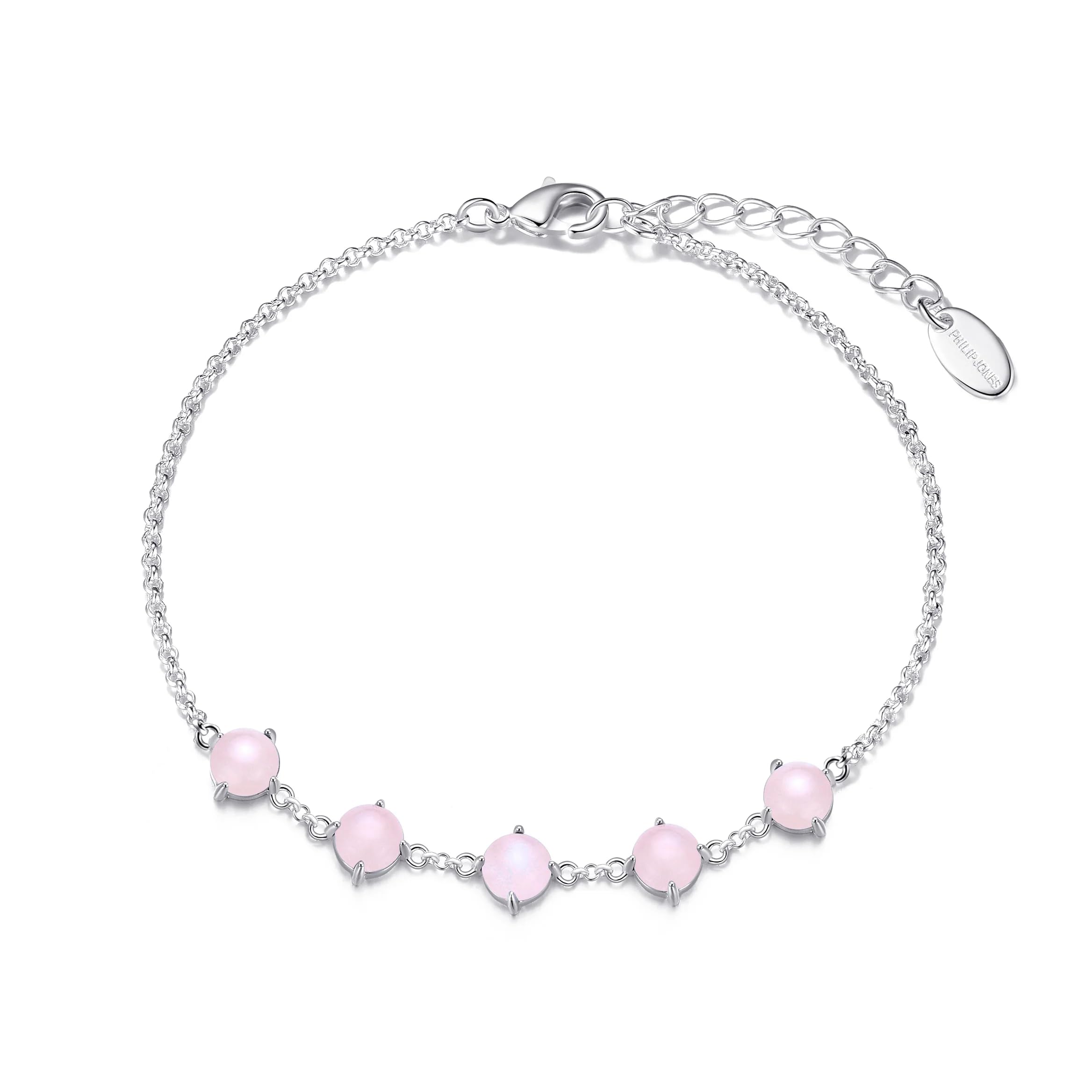 Philip Jones Rose Quartz Gemstone Bracelet