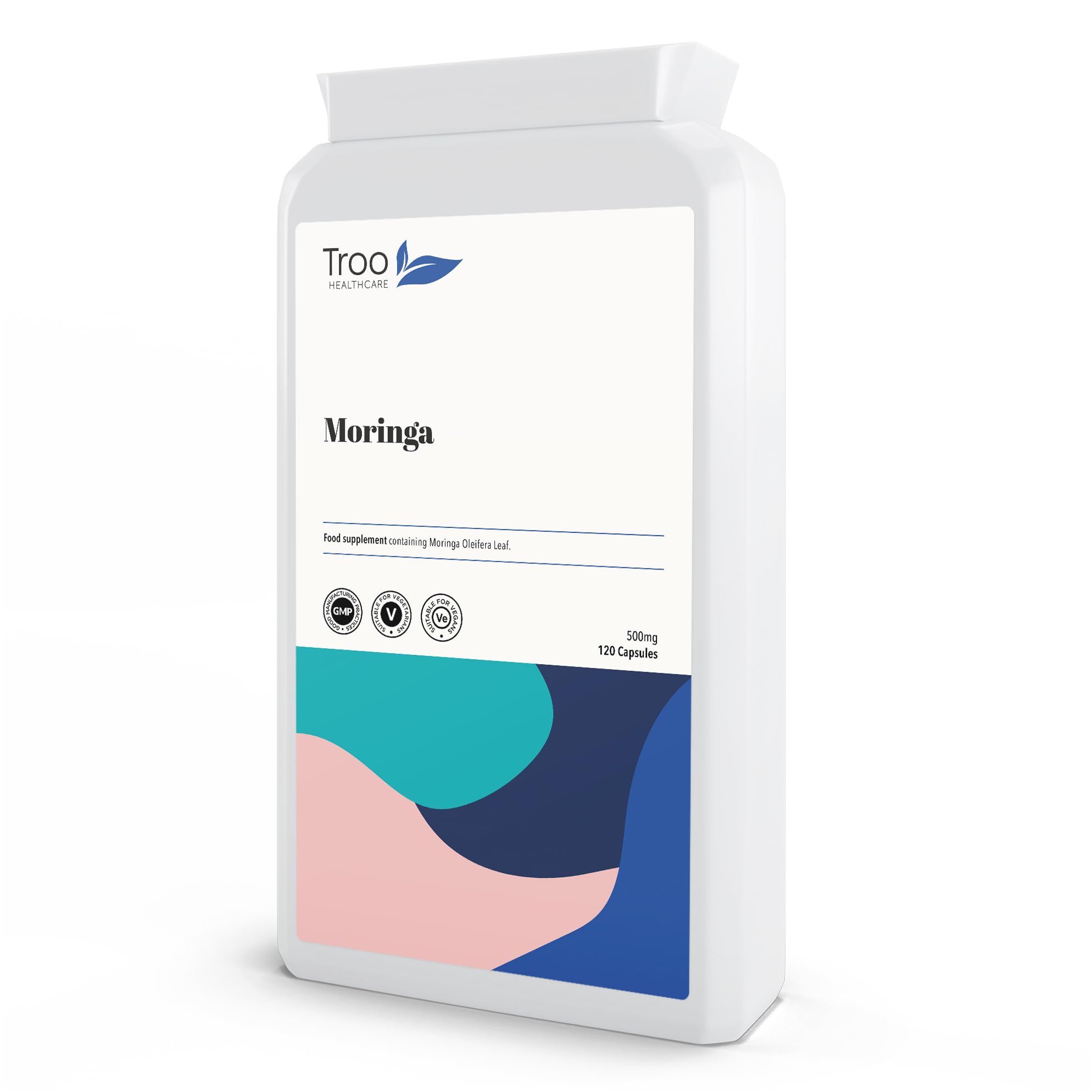 Troo Health Troo Moringa Oleifera Supplement - 1000mg Per Serving 120 Capsules - Pure Moringa Leaf Powder Rich in Vitamins & Amino Acids - Suitable for Vegans