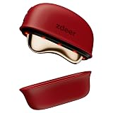 ZDEER LED Red Light for Face & Neck Massager Facial Care Device – Electric Gua Sha Brass Tool with Heat & Vibration for Firming, Sculpting & Skincare, Red