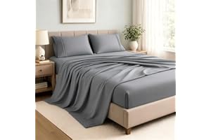 HAVEN WEAVE 100% Cotton Queen Bed Sheet Set - 400TC Sateen Luxury - Soft, Breathable, Ultra-Durable, and Cooling Fabric - Set