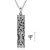 Fryneauy Tree of Life Flower Celtic Cremation Ashes Urn Pendant Necklace for Women Sterling Silver US1