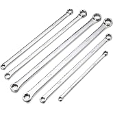 RIMKOLO 6-Piece Extra Long Double Box End Wrench Set | Chrome Vanadium Steel Aviation Wrenches Metric 8-19mm